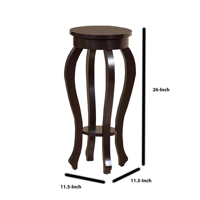 Stylish Small Plant Table With 1 Round Shelf.