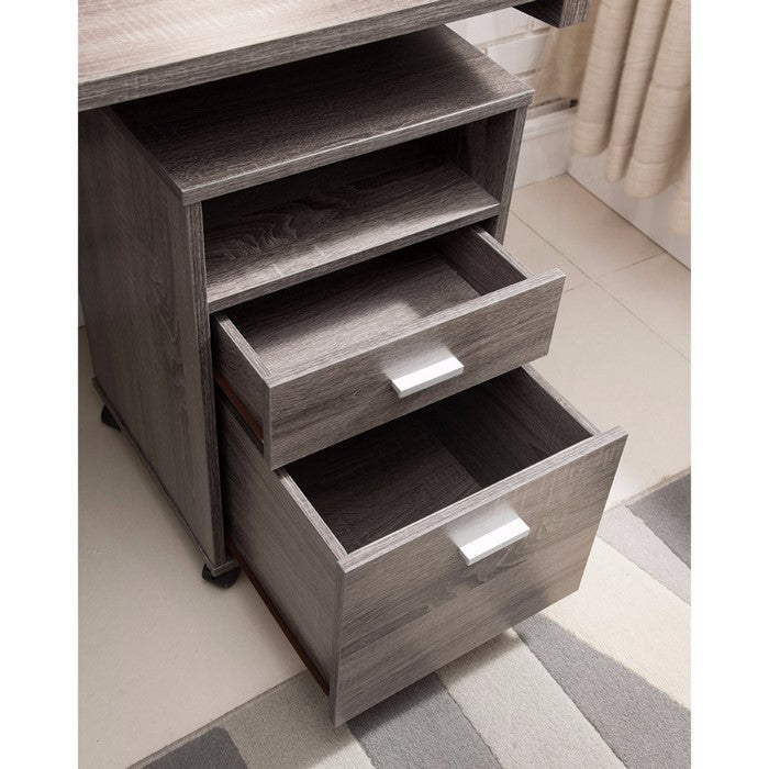File Cabinet On Wheels With One Shelf, Gray