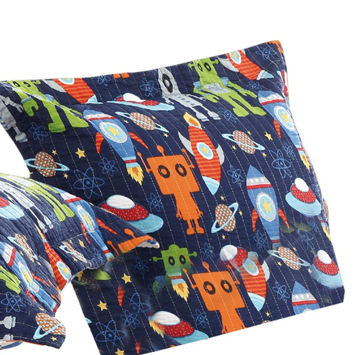 20 X 26 Cotton Filled Pillow Sham with Stripe Pattern, Multicolor
