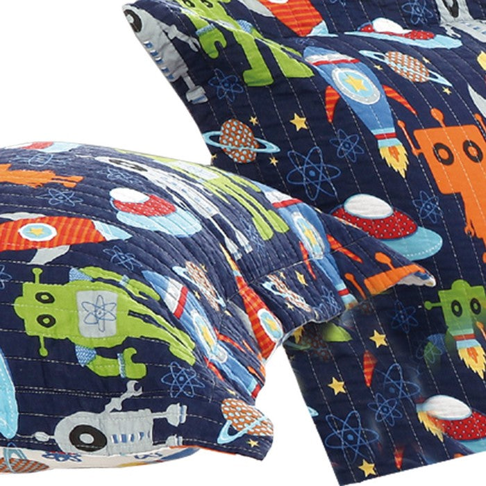 20 X 26 Cotton Filled Pillow Sham with Stripe Pattern, Multicolor