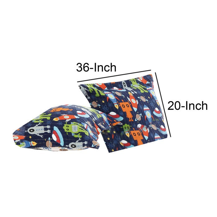 20 X 26 Cotton Filled Pillow Sham with Stripe Pattern, Multicolor