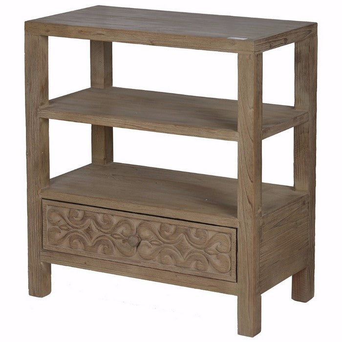 Natural Thayne 3-Tier Shelf With Drawer
