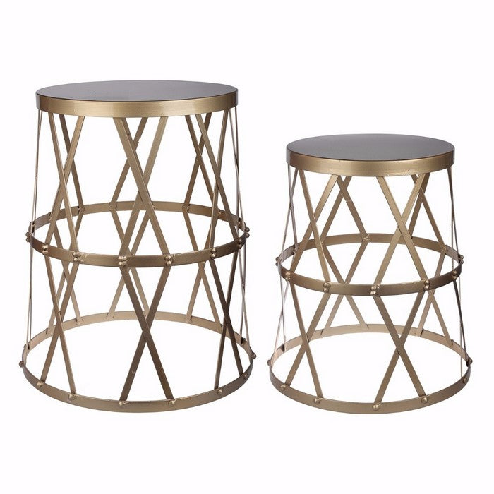 Set of 2 Intriguing Urban Vogue Accent Tables