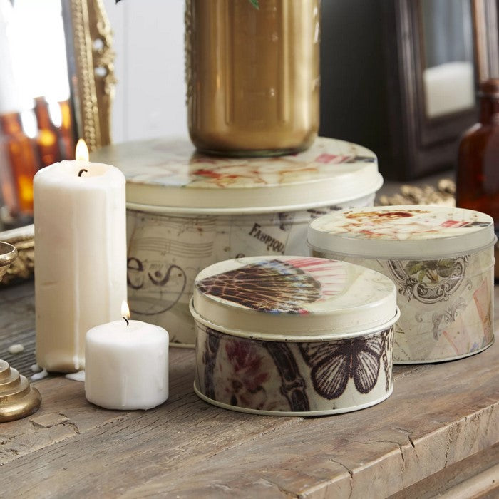 Awesome Print MulticolorDecorative Tin Boxes - Set of 3