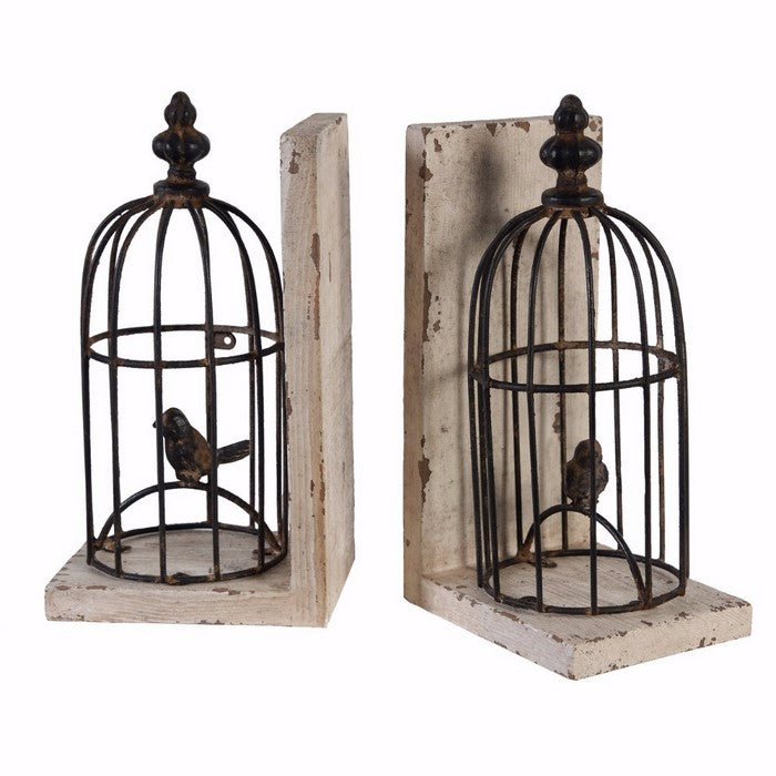 Attractive Bird cage Bookends-Set Of Two