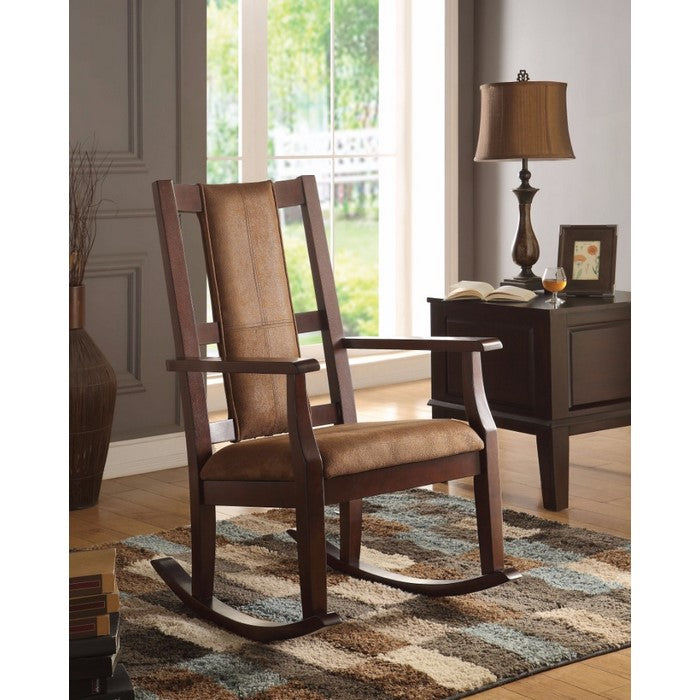 Butsea Wooden Rocking Chair, Brown