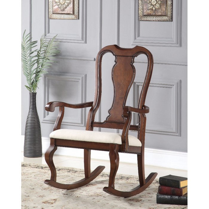 Sheim Rocking Chair, Cream and Brown