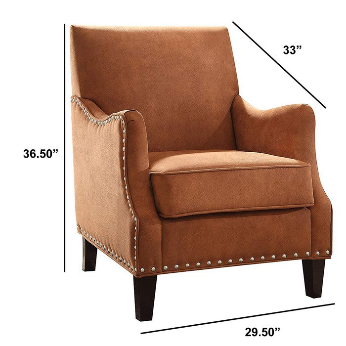 Sinai Accent Chair In a Classy Look, Orange