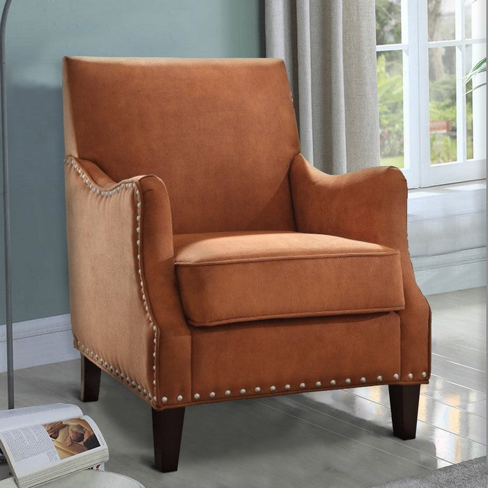 Sinai Accent Chair In a Classy Look, Orange
