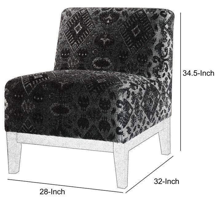 Hinte Accent Chair, Multicolor Pattern Fabric