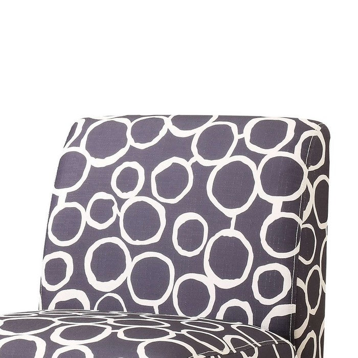 Ollano Accent Chair, Pattern Fabric, Livid and White
