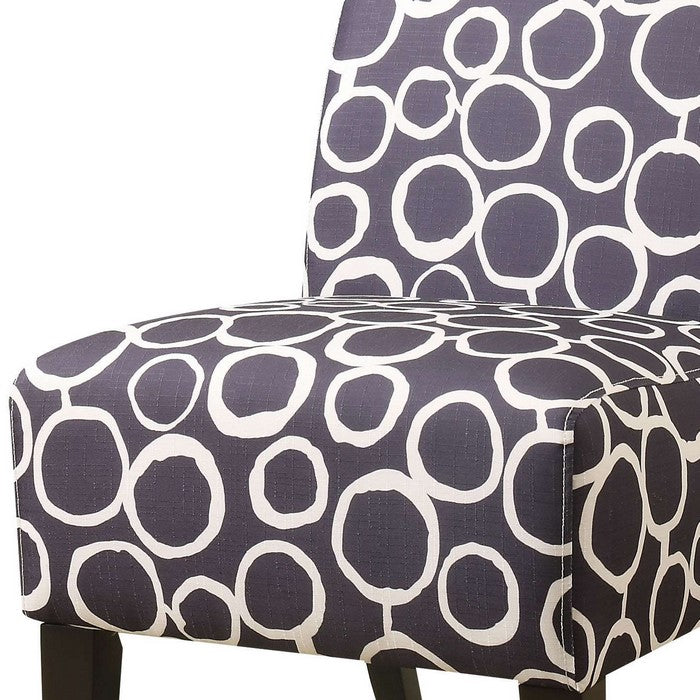 Ollano Accent Chair, Pattern Fabric, Livid and White
