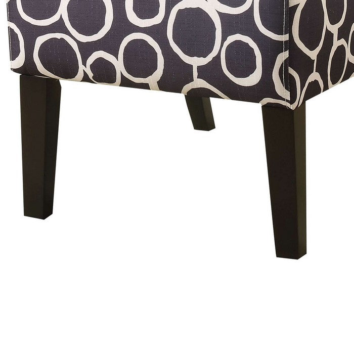 Ollano Accent Chair, Pattern Fabric, Livid and White