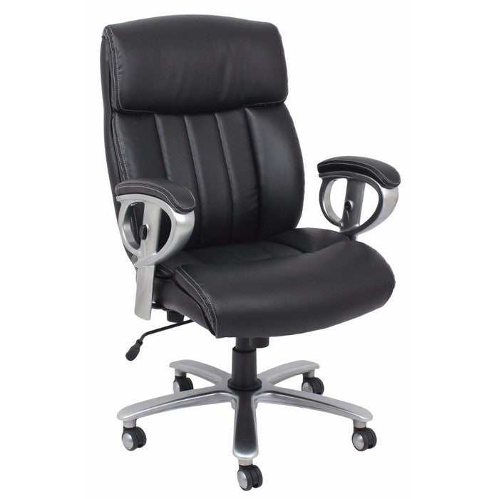 Kera Office Chair with Pneumatic Lift, Black Bonded Leather Match