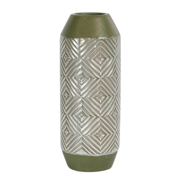 Manifestly UniqueDecorative Ceramic Vase, Green