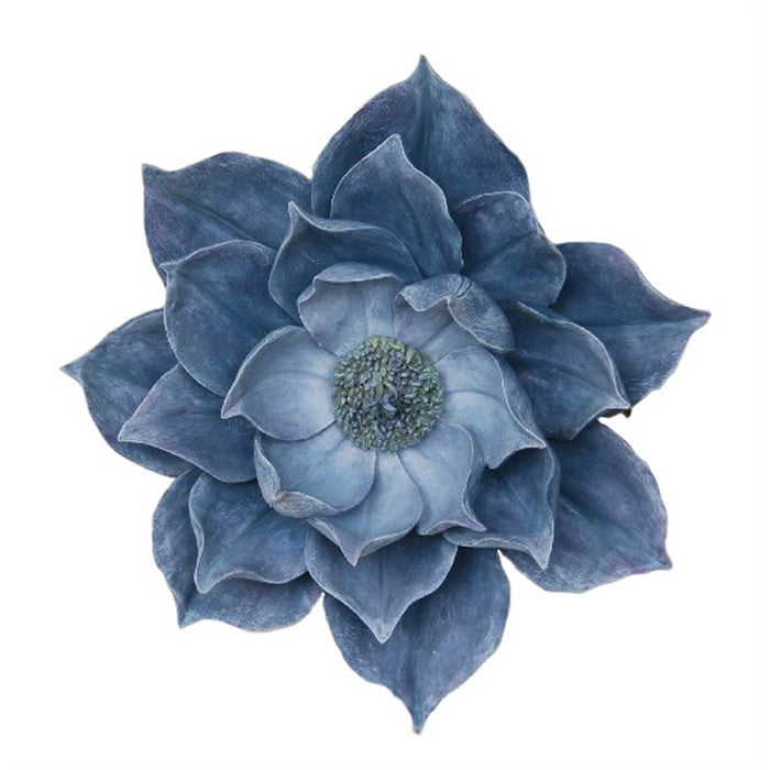 Exquisitely Styled Resin Lotus Wall FlowerDecor, Blue