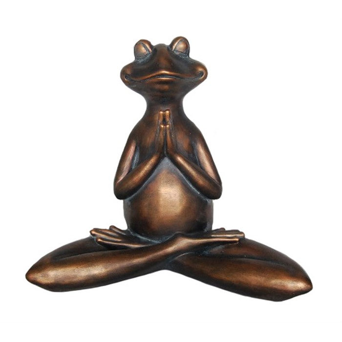 Notably AmusingDecorative Resin Yoga Frog, Copper