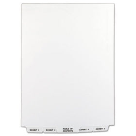 Avery Avery-Style Bottom Tab Dividers, 26-Tab, Legal Exhibit 1-25, 8.5 x11 Inches, White, 26 per Set (11378)