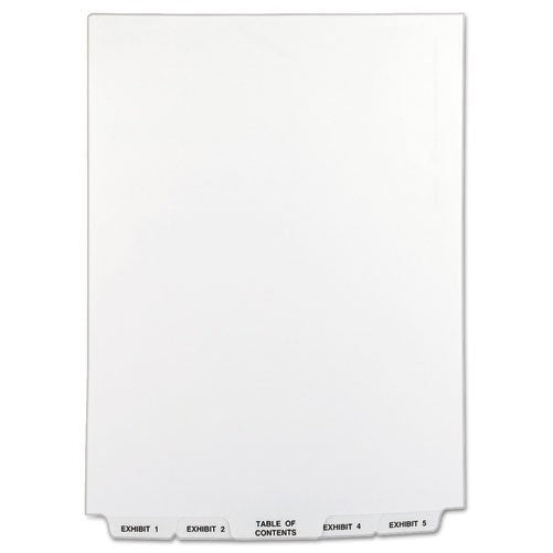 Avery Avery-Style Bottom Tab Dividers, 26-Tab, Legal Exhibit 1-25, 8.5 x11 Inches, White, 26 per Set (11378)