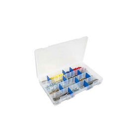 Flambeau 5004 Tuff Tainer See-Through Storage Box, 4 Fixed Compartments, 15 Zerust Dividers