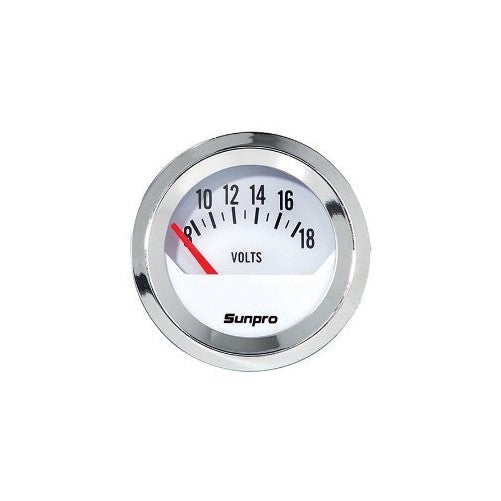 Sunpro CP8205 StyleLine Voltmeter - White Dial