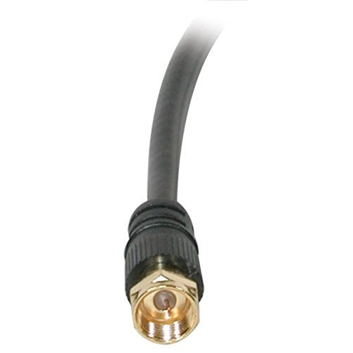 C2G 27031 Value Series F-Type RG59 Composite Audio/Video Cable, Black (12 Feet, 3.65 Meters)