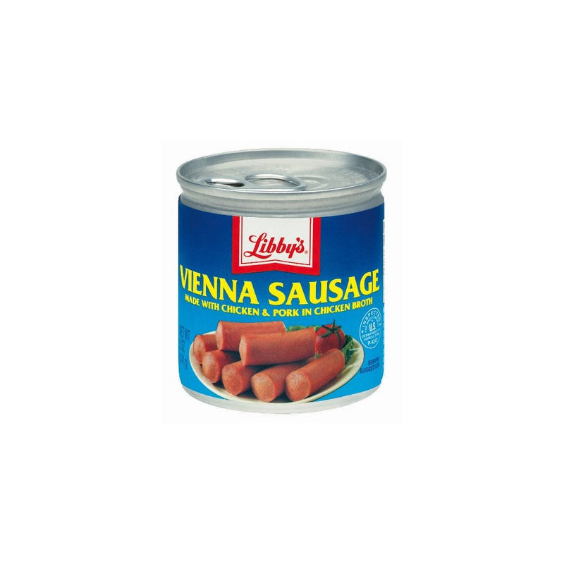Libby's Vienna Sausages Made with Chicken, Beef, and Pork in Chicken Broth Eighteen 5 Ounce Cans
