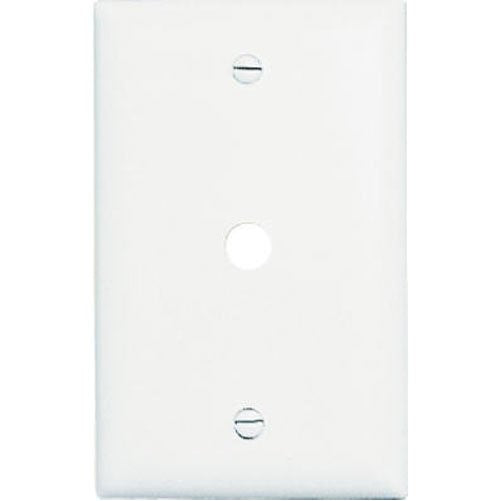 Pass & Seymour TP11WCC15 1 Gang Telephone Hole Opening Wall Plate, Nylon, White