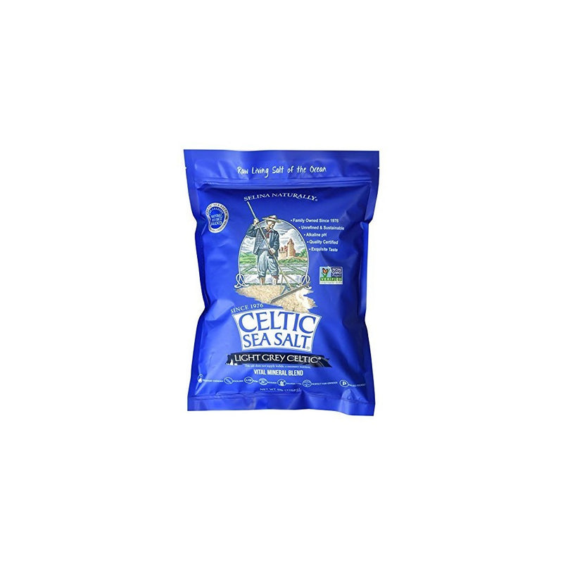 Light Grey Celtic Sea Salt 5 Pound Resealable Bag – Additive-Free, Delicious Sea Salt, Perfect for Cooking, Baking and More - Gluten-Free, Non-GMO Verified, Kosher and Paleo-Friendly