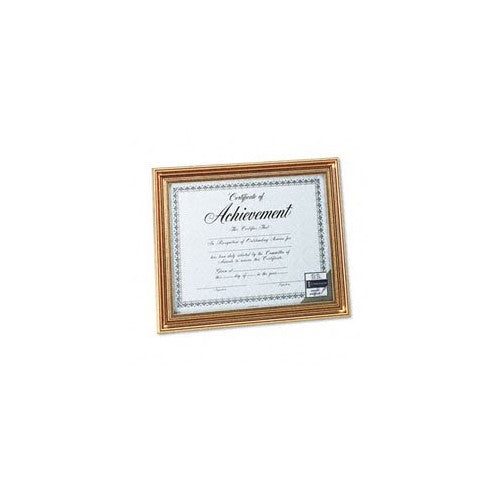 DAX Antique Colored Document Frame with Certificate, Metal, 8-1/2 x 11, Gold (N1818N1T)