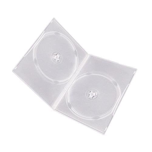 Square Deal Online DV2R07CL 7mm Double Clear DVD Cases with Wrap Around Sleeve, Pack of 100