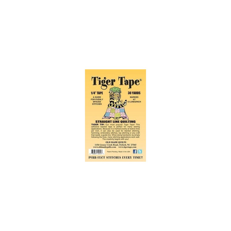 Tiger Tape 1-4 inch guide for evenly spaced stitches - 12 lines per inch