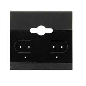 100 Black Flocked Earring Hanging Display Cards Jewelry 1 1/2"