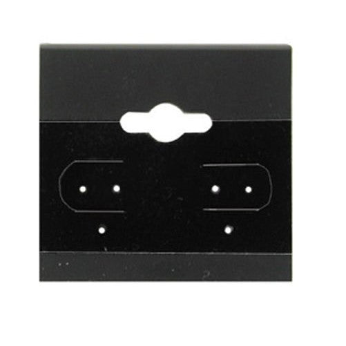 100 Black Flocked Earring Hanging Display Cards Jewelry 1 1/2"