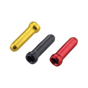 Jagwire Cable End Crimps 1.8 mm Gold, Black, Red, 30ea (1 Pack)