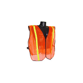 Radians SVO1 2 Extra Large to 5 Extra Large Non Rated Safety Vest with One Inch Tape, Orange Mesh