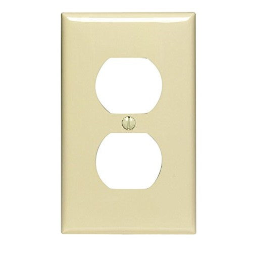 Leviton 021-80703-00I Single Gang Ivory Single Duplex Wallplate