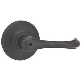Kwikset Dorian Bed/Bath Lever in Venetian Bronze