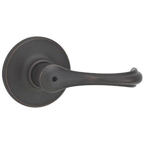 Kwikset Dorian Bed/Bath Lever in Venetian Bronze