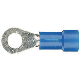 Install Bay Vinyl Terminal Ring Connector 16/14 Gauge #8 100 PackBlue - BVRT8