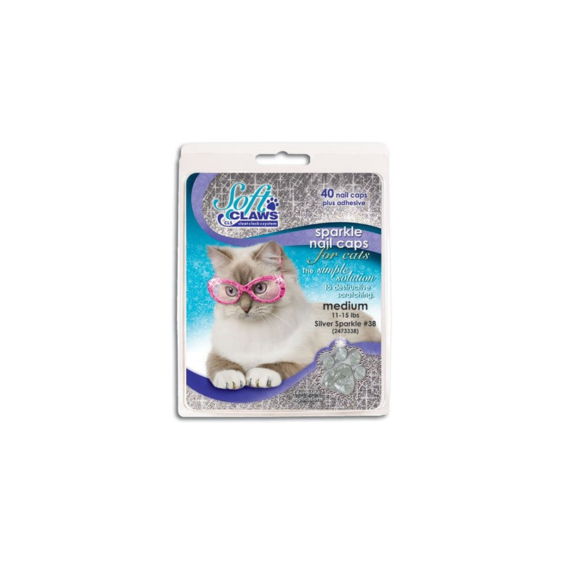 Feline Soft Claw Nail Caps S Slv Sprk