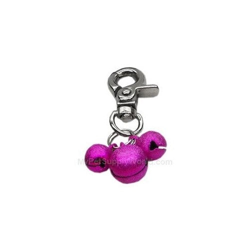 Mirage Pet Products Lobster Claw Bell Charm for Pets, Bright Pink