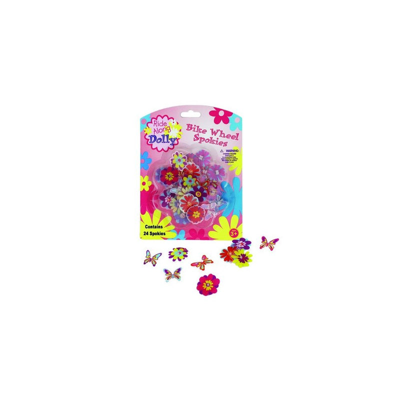 Bike Wheel Spokies - Ride Along Dolly Flower Wheel Spoke Attachments (24 pcs - 12 Different Designs)