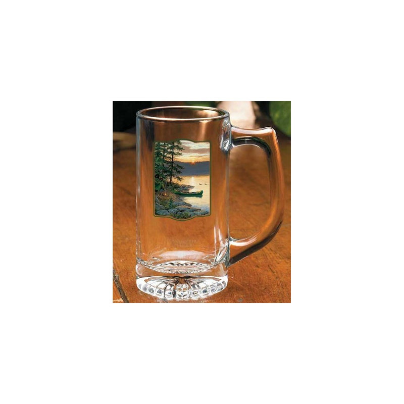 Canoe Beer 12 oz Beer Mug Steins Set of 4 by Persis Clayton Weirs