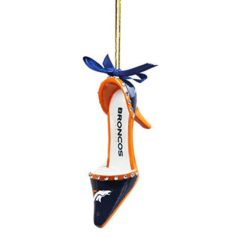 Denver Broncos High Heeled Shoe Ornament