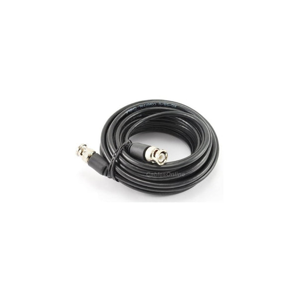 Cablesonline 25 Ft. RG58 Coaxial Cable w/ BNC Male Connectors, Black (R-1025)