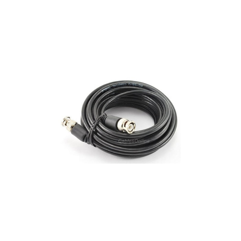 Cablesonline 25 Ft. RG58 Coaxial Cable w/ BNC Male Connectors, Black (R-1025)