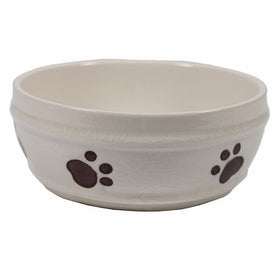 Ethical Stoneware Dish 6213 Spot Crackle Dish Ivory, 7 Inch