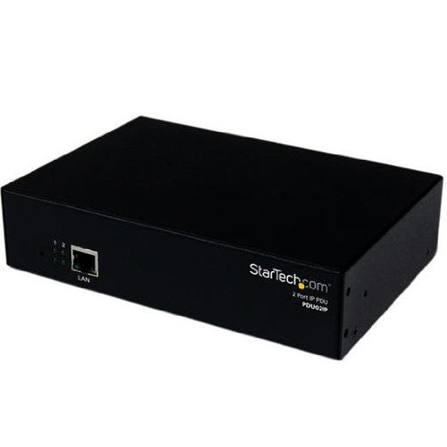 StarTech.com 2 Port Switched IP PDU Single-Phase Remotely Managed IP Power Switch 2 Outlet Managed PDU Remote Power Distribution Unit Components Other PDU02IP Black