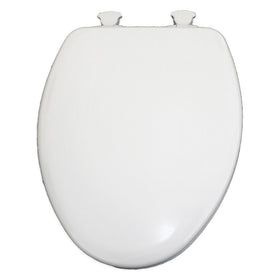 Round Closed Front Plastic Toilet Seat, Next Step, White
